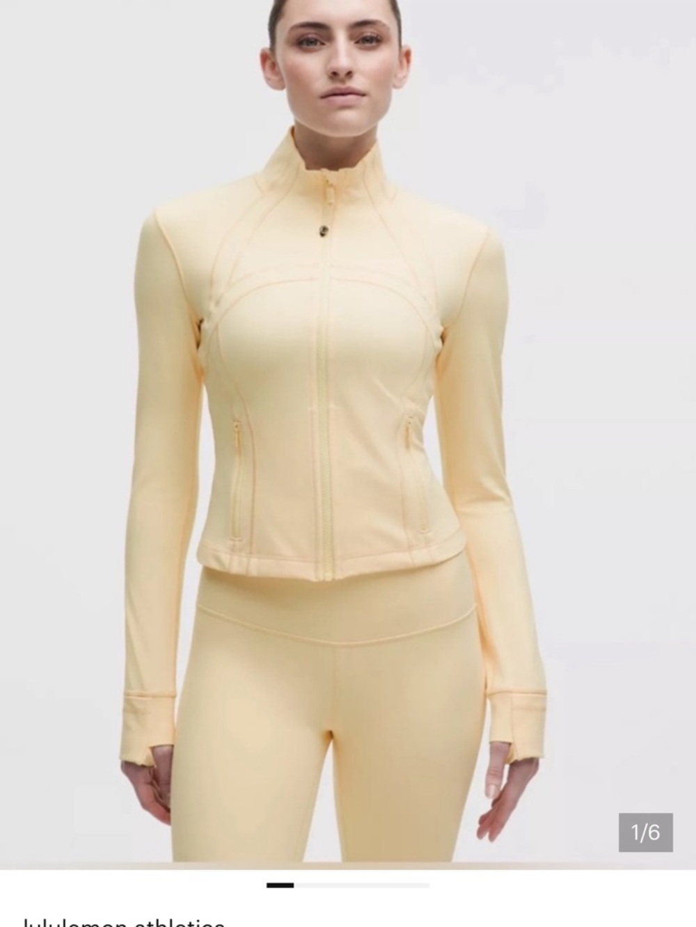LULULEMON BUTTERCREAM CROP ZIP UP 6